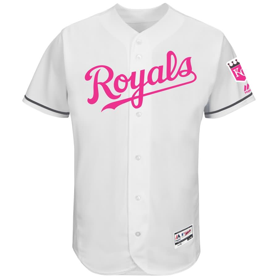 Kansas City Royals Majestic Mother's Day Flex Base Team Jersey - White