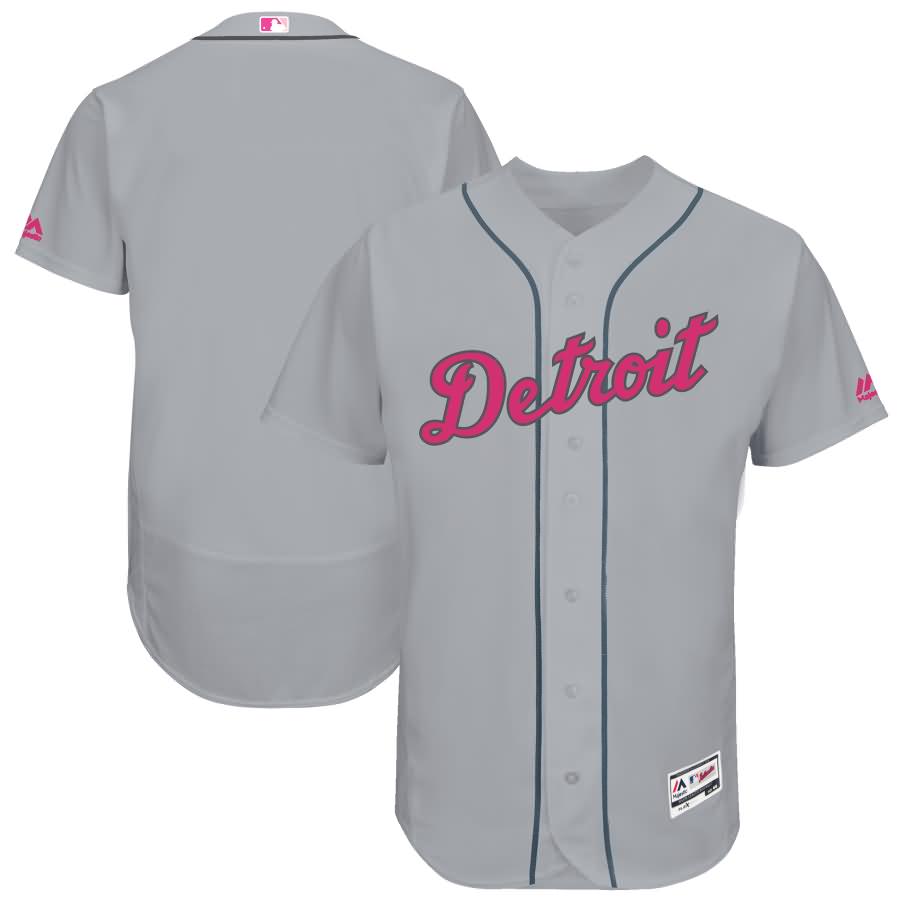 Detroit Tigers Majestic Mother's Day Flex Base Team Jersey - Gray