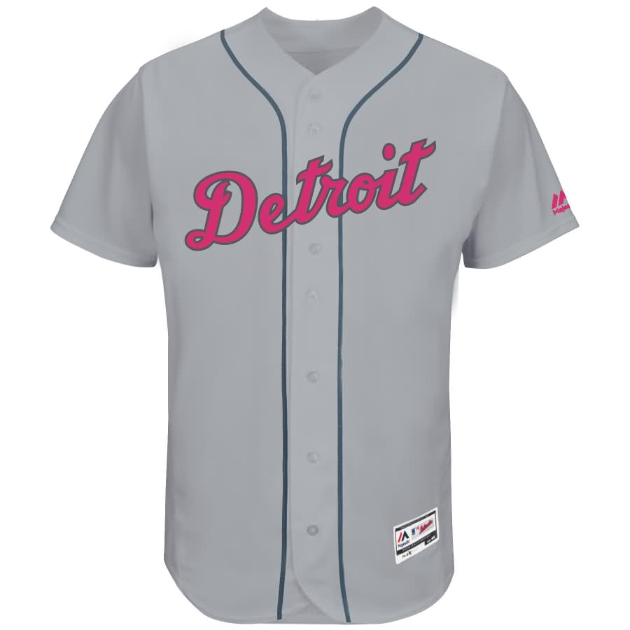 Detroit Tigers Majestic Mother's Day Flex Base Team Jersey - Gray