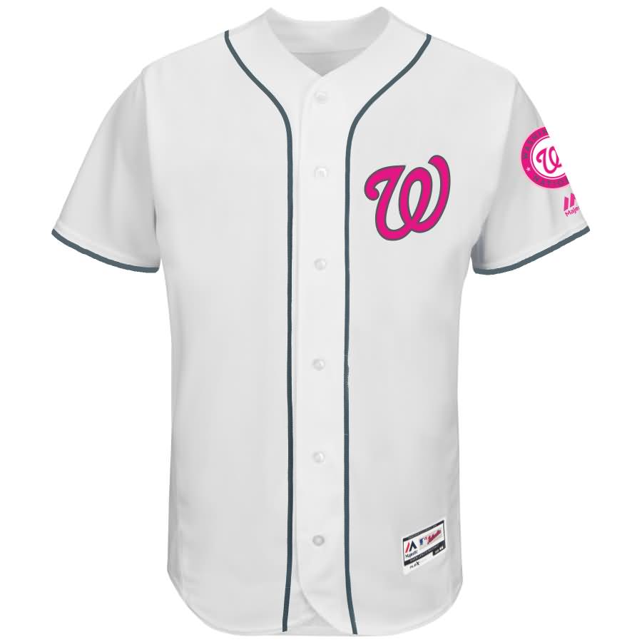 Washington Nationals Majestic Mother's Day Flex Base Team Jersey - White