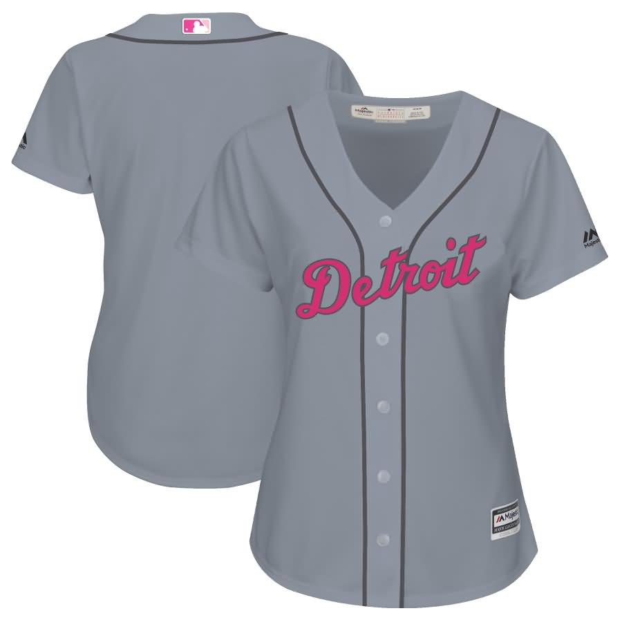 Detroit Tigers Majestic Women's Mother's Day Cool Base Replica Team Jersey - Gray