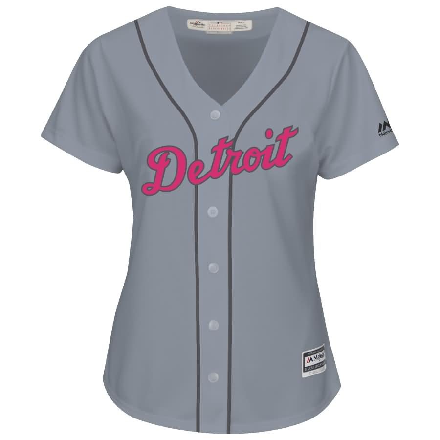 Detroit Tigers Majestic Women's Mother's Day Cool Base Replica Team Jersey - Gray