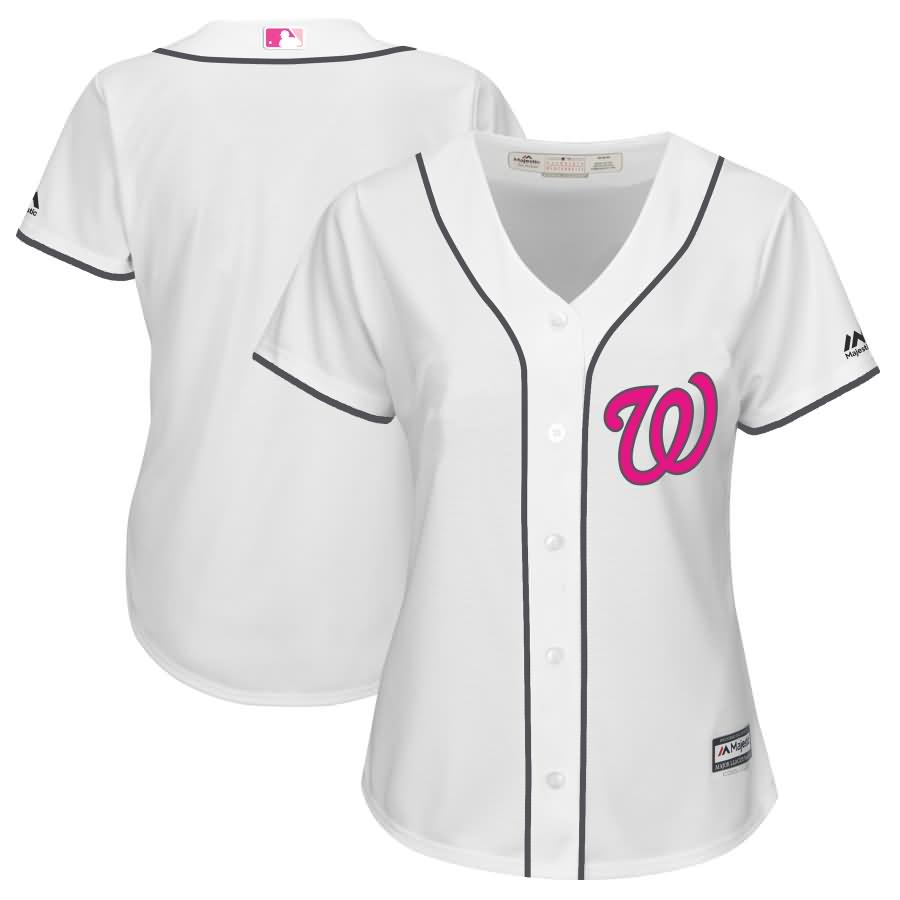 Washington Nationals Majestic Women's Mother's Day Cool Base Replica Team Jersey - White