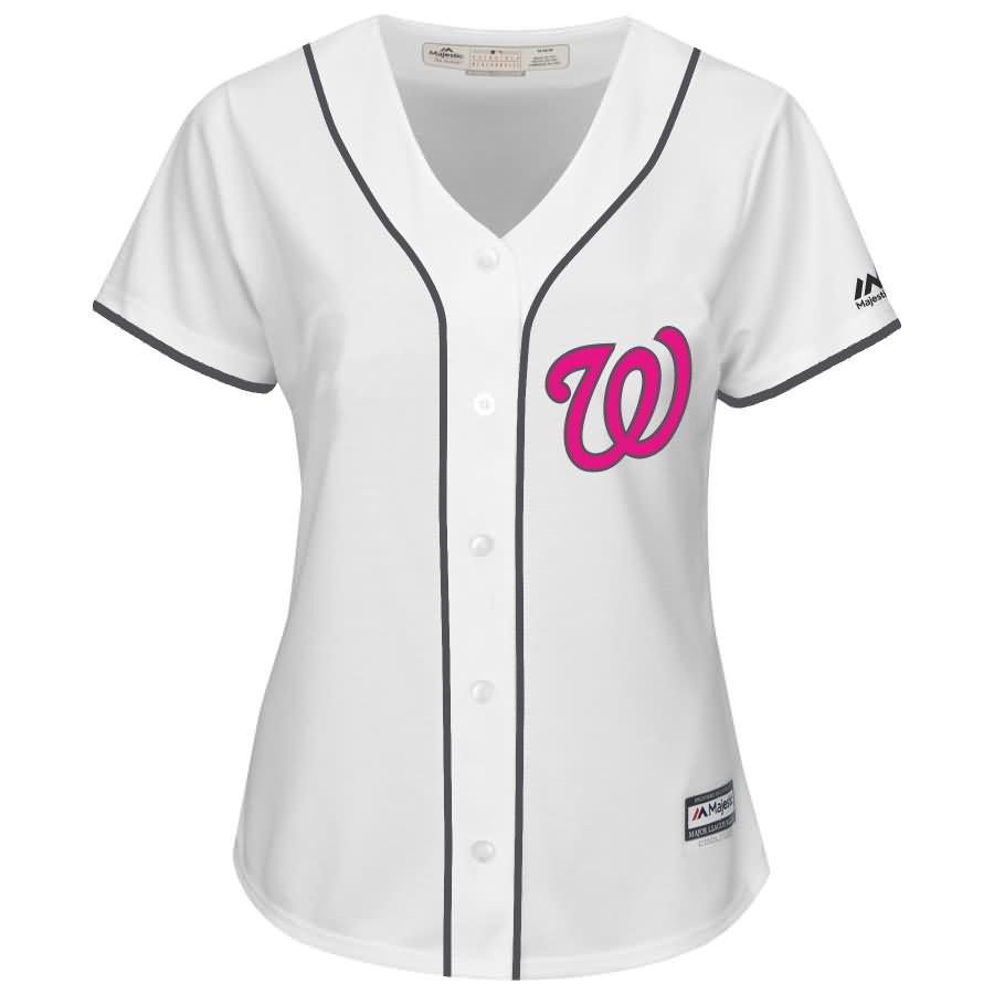 Washington Nationals Majestic Women's Mother's Day Cool Base Replica Team Jersey - White