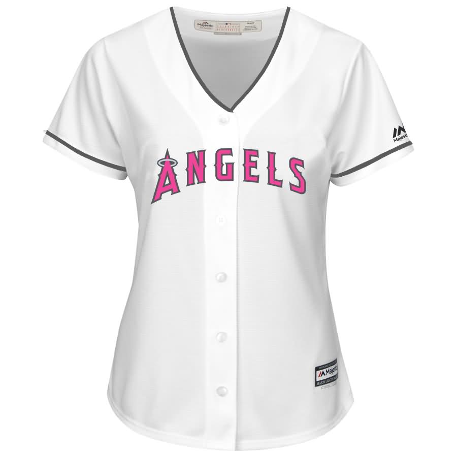 Mike Trout Los Angeles Angels Majestic Women's Mother's Day Cool Base Replica Jersey - White