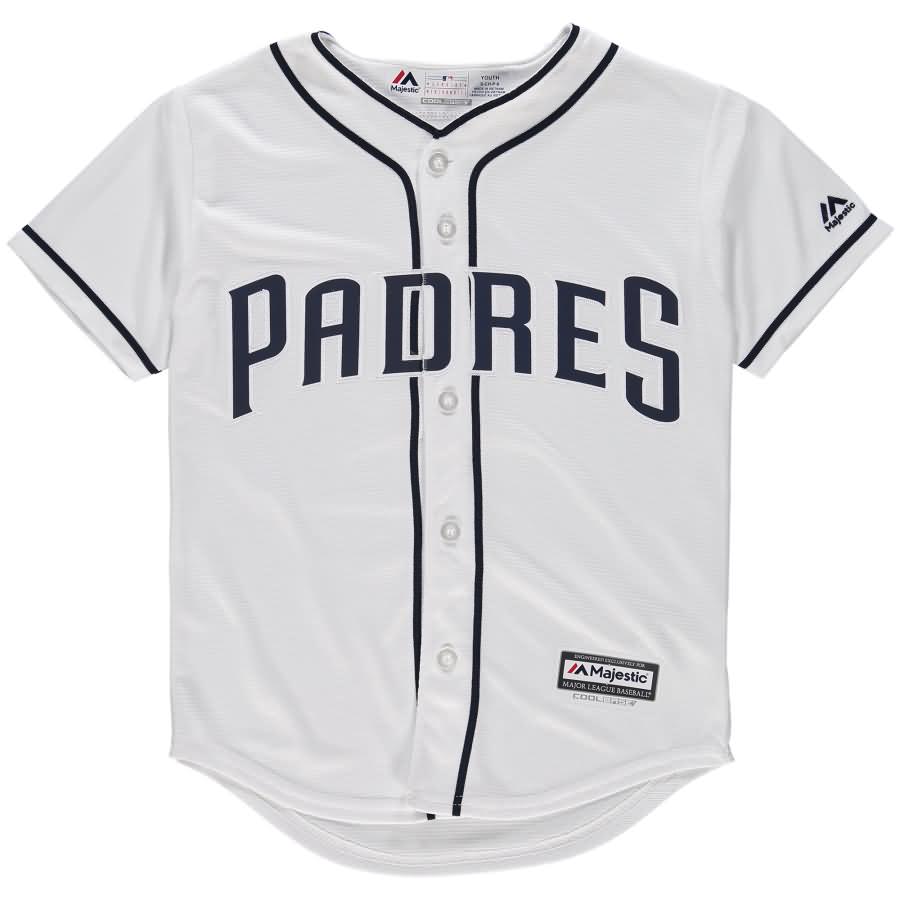 San Diego Padres Majestic Home Youth Official Cool Base Team Jersey - White