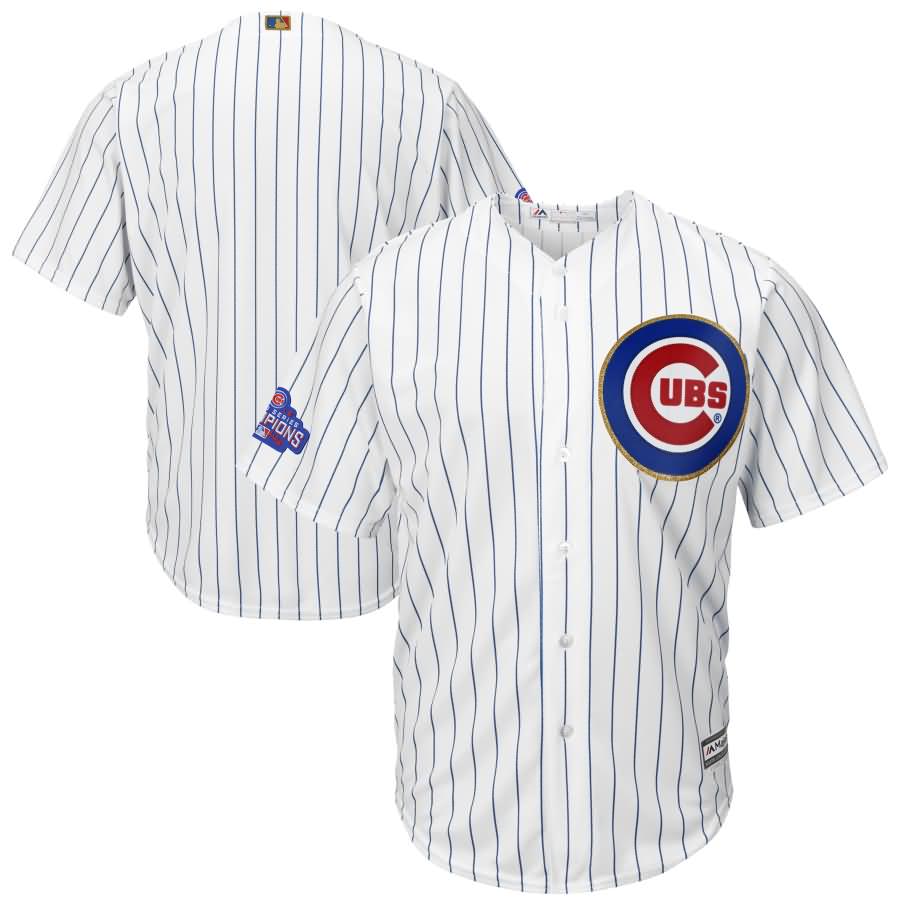 Chicago Cubs Majestic Youth 2017 Gold Program Fashion Cool Base Replica Team Jersey - White/Gold