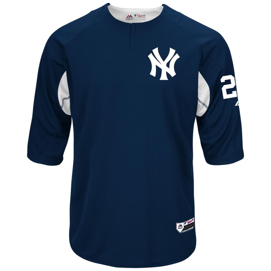 Gary Sanchez New York Yankees Majestic Authentic Collection On-Field 3/4-Sleeve Player Batting Practice Jersey - Navy