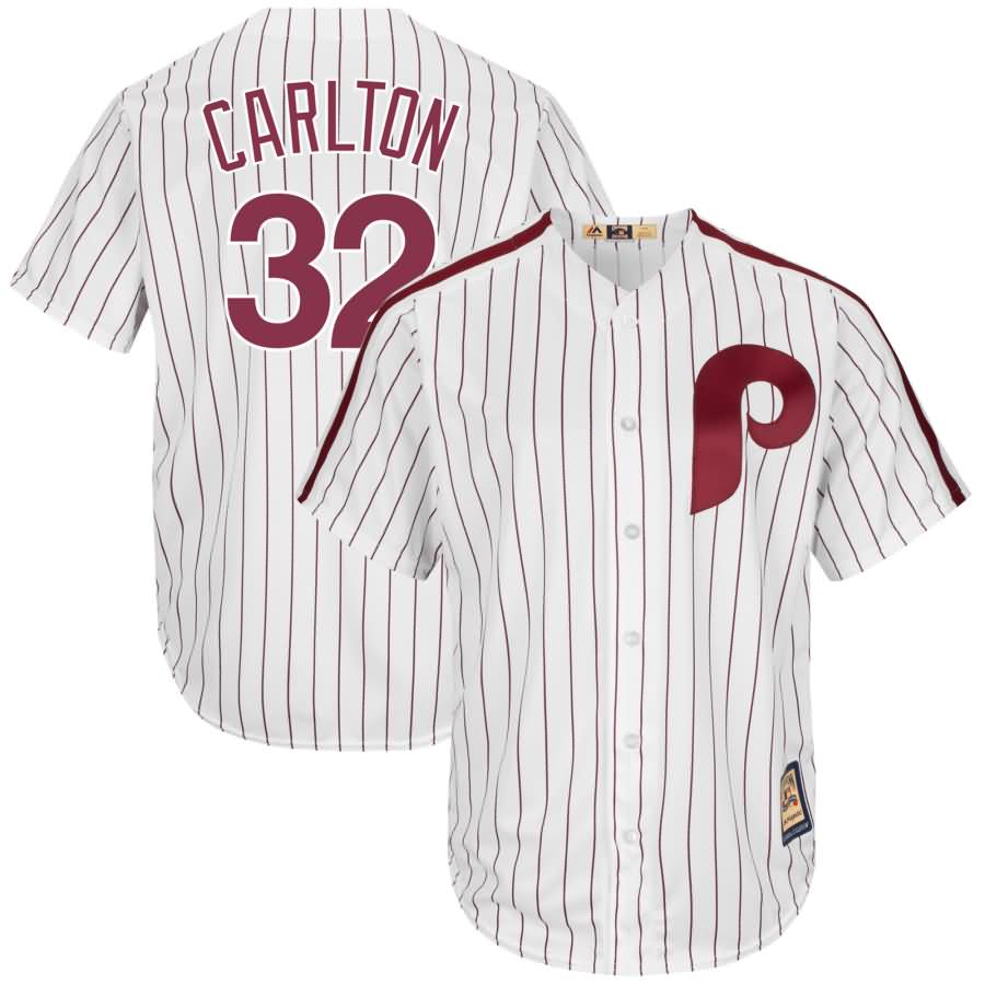 Steve Carlton Philadelphia Phillies Majestic Cooperstown Collection Cool Base Player Jersey - White