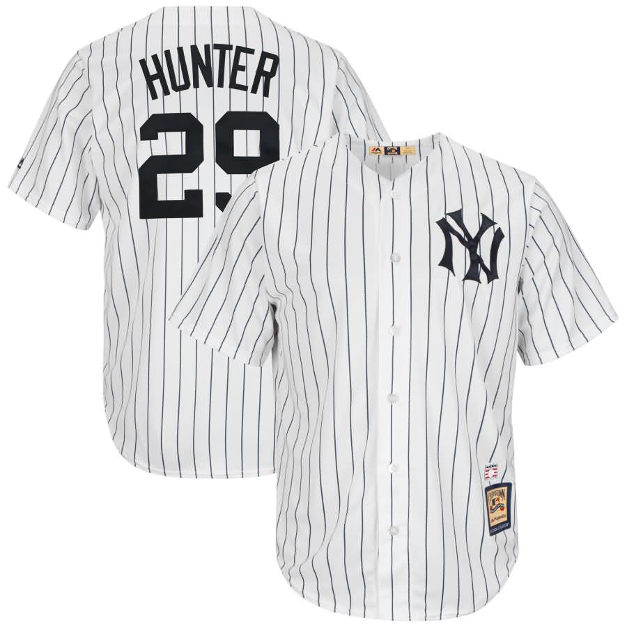 Catfish Hunter New York Yankees Majestic Cooperstown Collection Cool Base Player Jersey - White