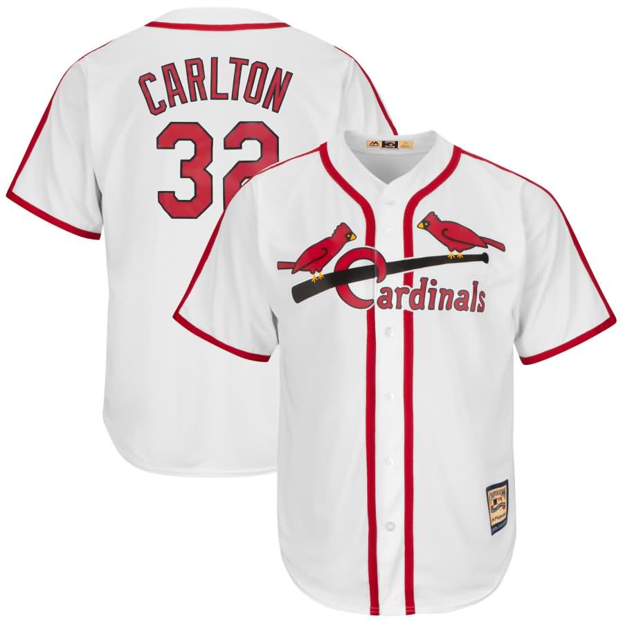 Steve Carlton St. Louis Cardinals Majestic Cooperstown Collection Cool Base Player Jersey - White