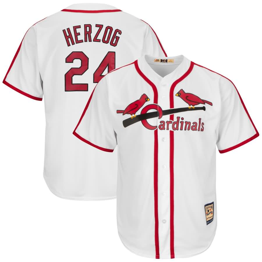 Whitey Herzog St. Louis Cardinals Majestic Cooperstown Collection Cool Base Player Jersey - White