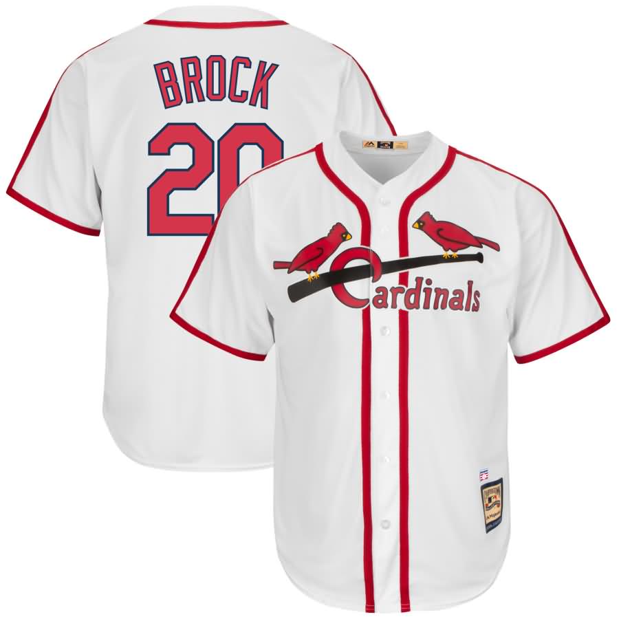 Lou Brock St. Louis Cardinals Majestic Cooperstown Collection Cool Base Player Jersey - White