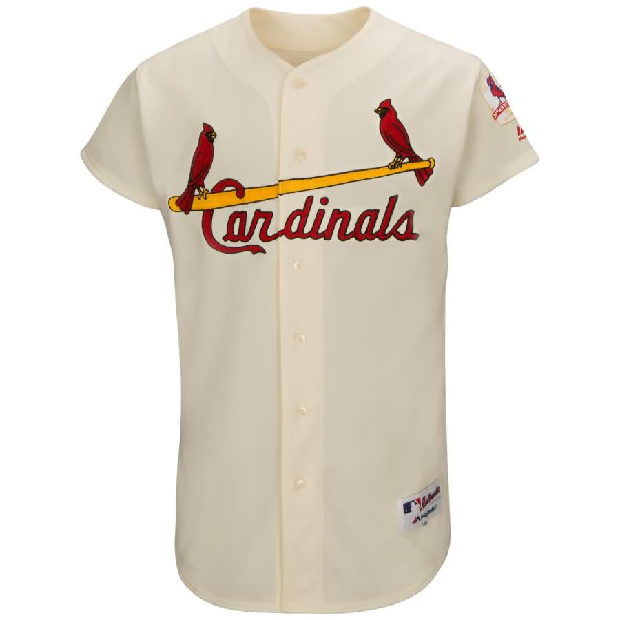 St. Louis Cardinals Majestic 1967 Turn Back the Clock Flex Base Team Jersey - Tan