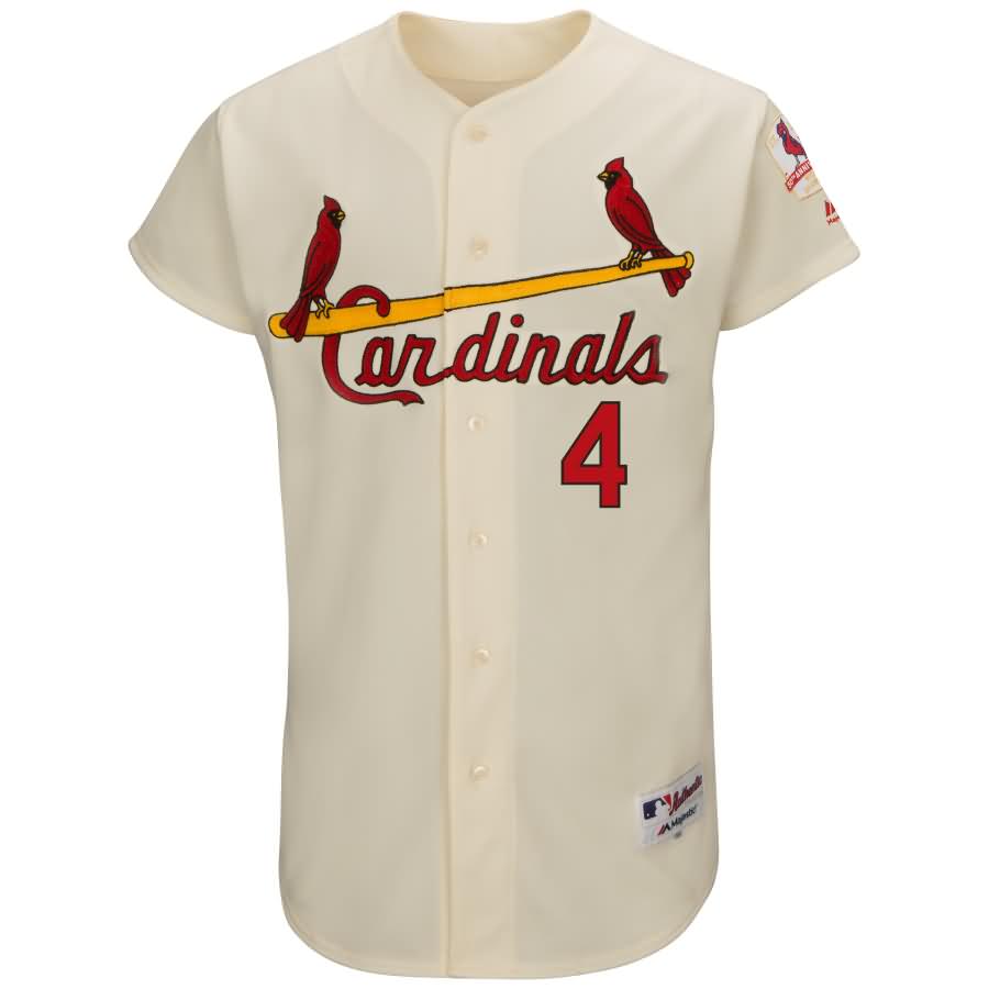 Yadier Molina St. Louis Cardinals Majestic 1967 Turn Back the Clock Authentic Player Jersey - Cream