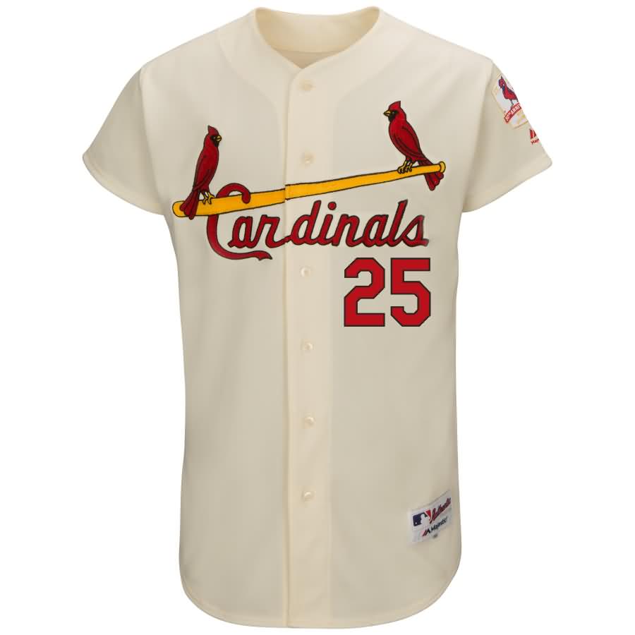 Dexter Fowler St. Louis Cardinals Majestic 1967 Turn Back the Clock Authentic Player Jersey - Cream