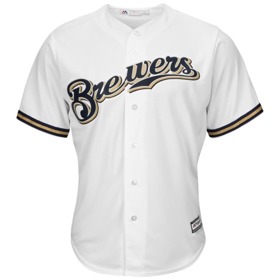 Eric Thames Milwaukee Brewers Majestic Cool Base Jersey - White