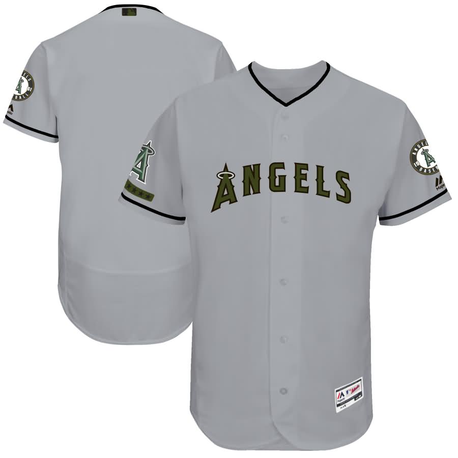 Los Angeles Angels Majestic 2017 Memorial Day Authentic Collection Flex Base Team Jersey - Gray