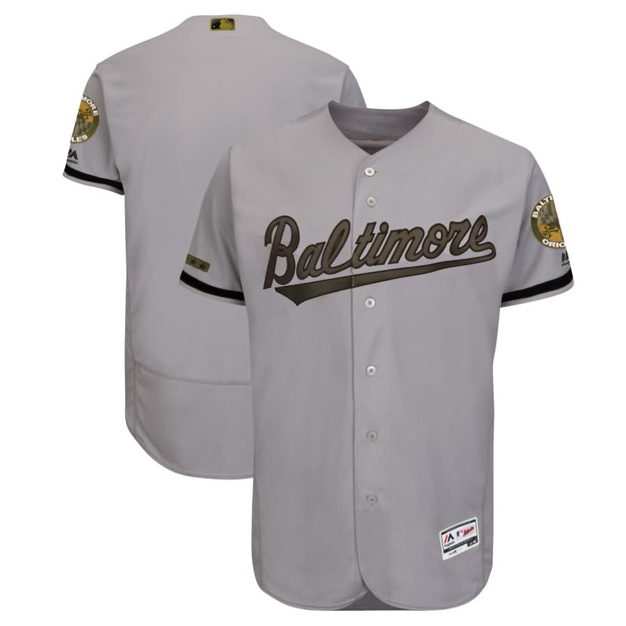 Baltimore Orioles Majestic 2018 Memorial Day Authentic Collection Flex Base Team Jersey - Gray