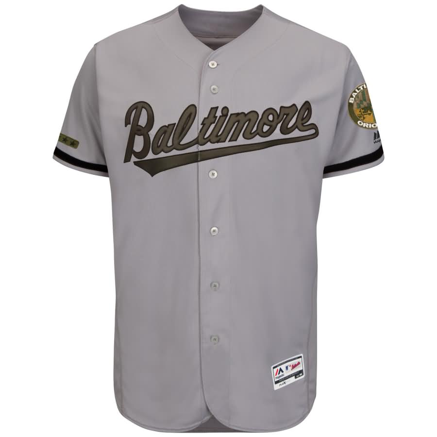 Baltimore Orioles Majestic 2018 Memorial Day Authentic Collection Flex Base Team Jersey - Gray