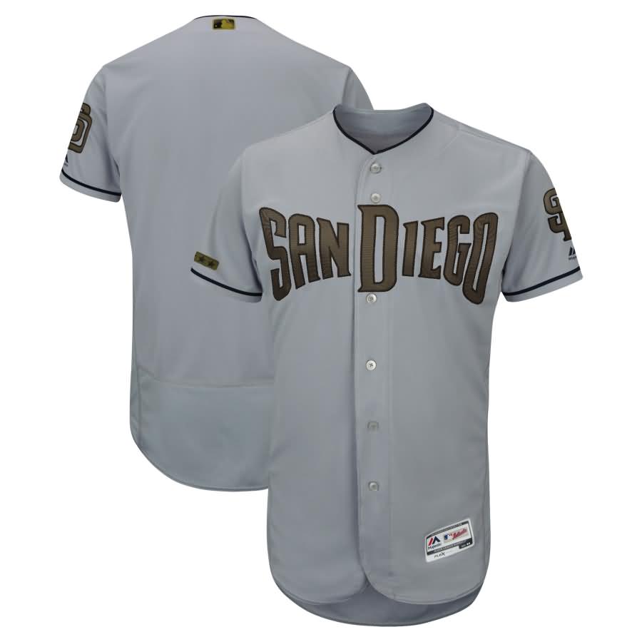 San Diego Padres Majestic 2018 Memorial Day Authentic Collection Flex Base Team Jersey - Gray