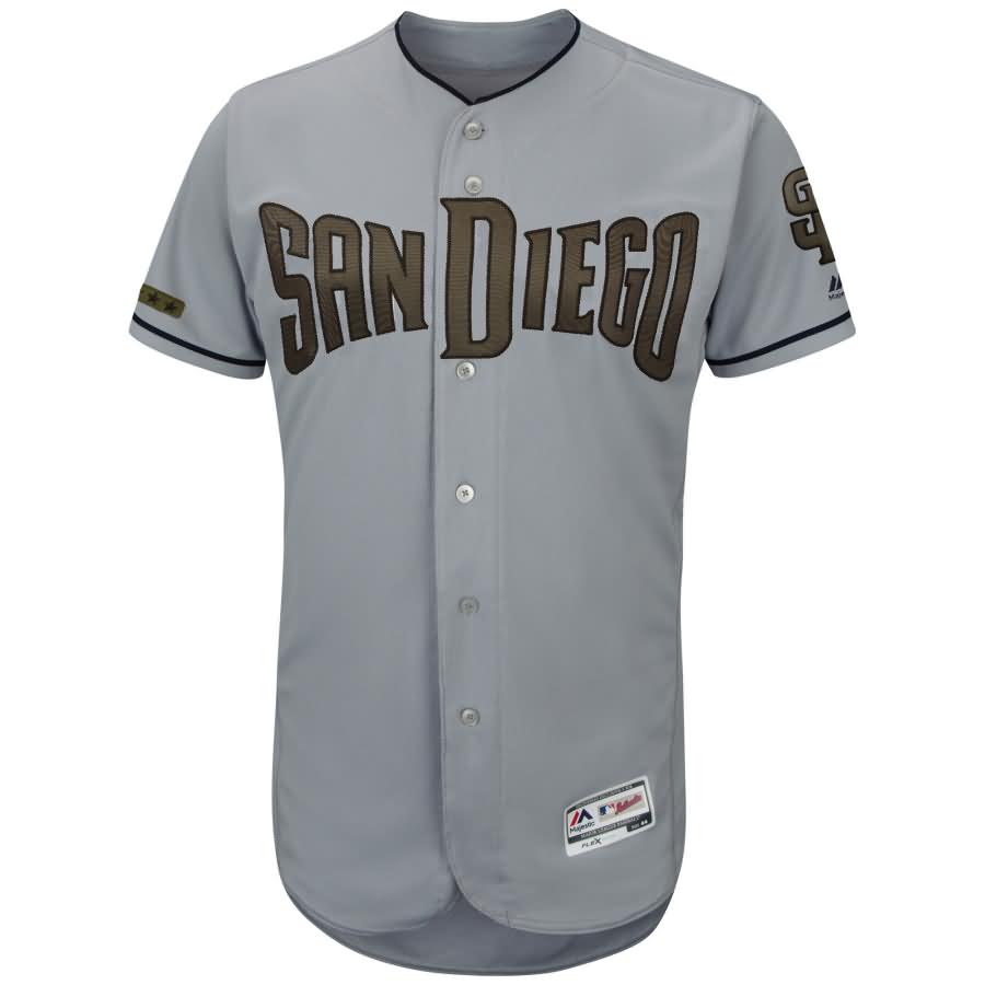 San Diego Padres Majestic 2018 Memorial Day Authentic Collection Flex Base Team Jersey - Gray