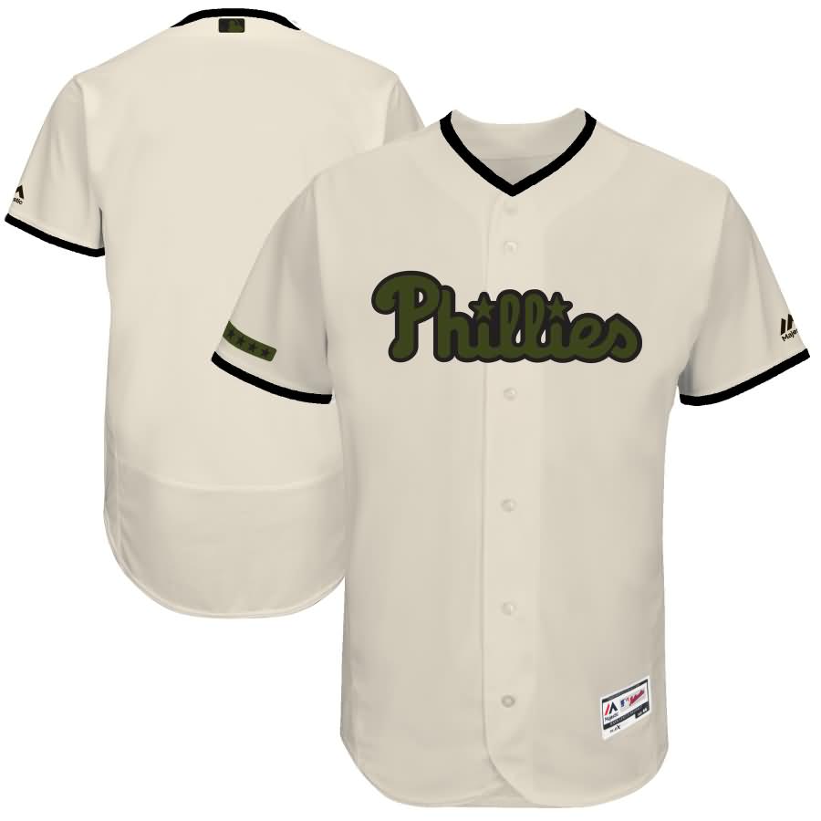 Philadelphia Phillies Majestic 2017 Memorial Day Authentic Collection Flex Base Team Jersey - White