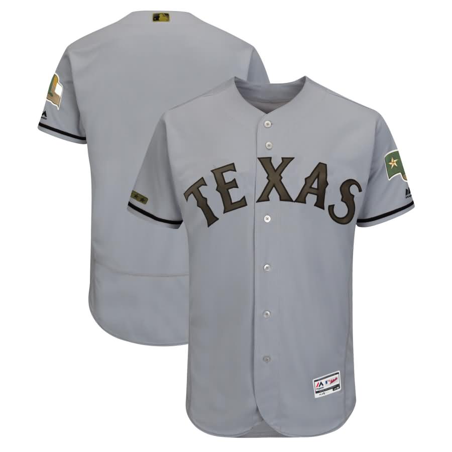 Texas Rangers Majestic 2018 Memorial Day Authentic Collection Flex Base Team Jersey - Gray