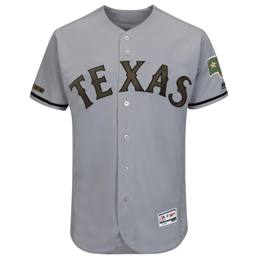 Texas Rangers Majestic 2018 Memorial Day Authentic Collection Flex Base Team Jersey - Gray