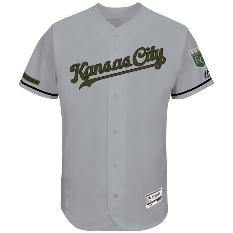 Kansas City Royals Majestic 2017 Memorial Day Authentic Collection Flex Base Team Jersey - Gray