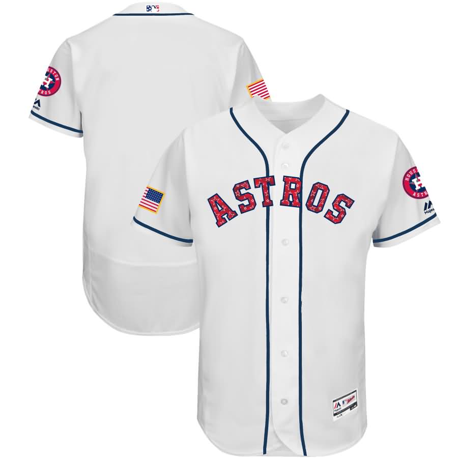 Houston Astros Majestic 2017 Stars & Stripes Authentic Collection Flex Base Team Jersey - White