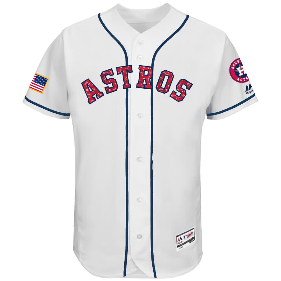 Houston Astros Majestic 2017 Stars & Stripes Authentic Collection Flex Base Team Jersey - White