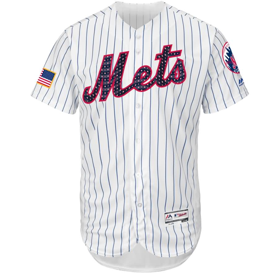 New York Mets Majestic 2017 Stars & Stripes Authentic Collection Flex Base Team Jersey - White