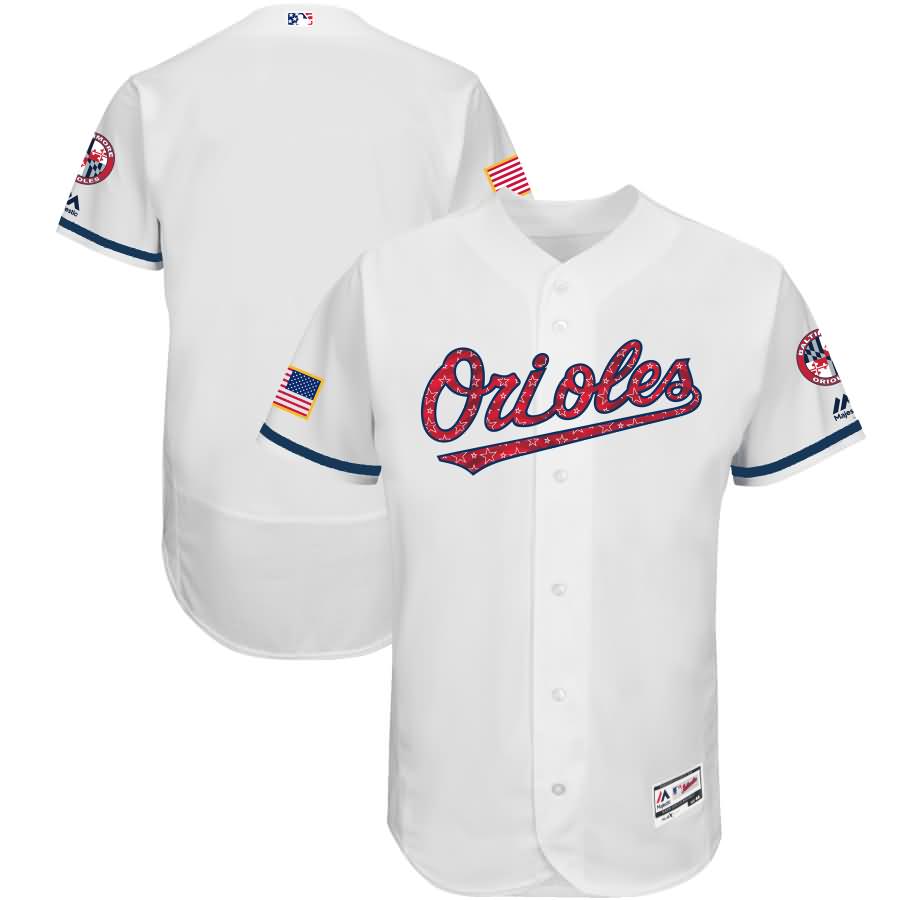 Baltimore Orioles Majestic 2017 Stars & Stripes Authentic Collection Flex Base Team Jersey - White