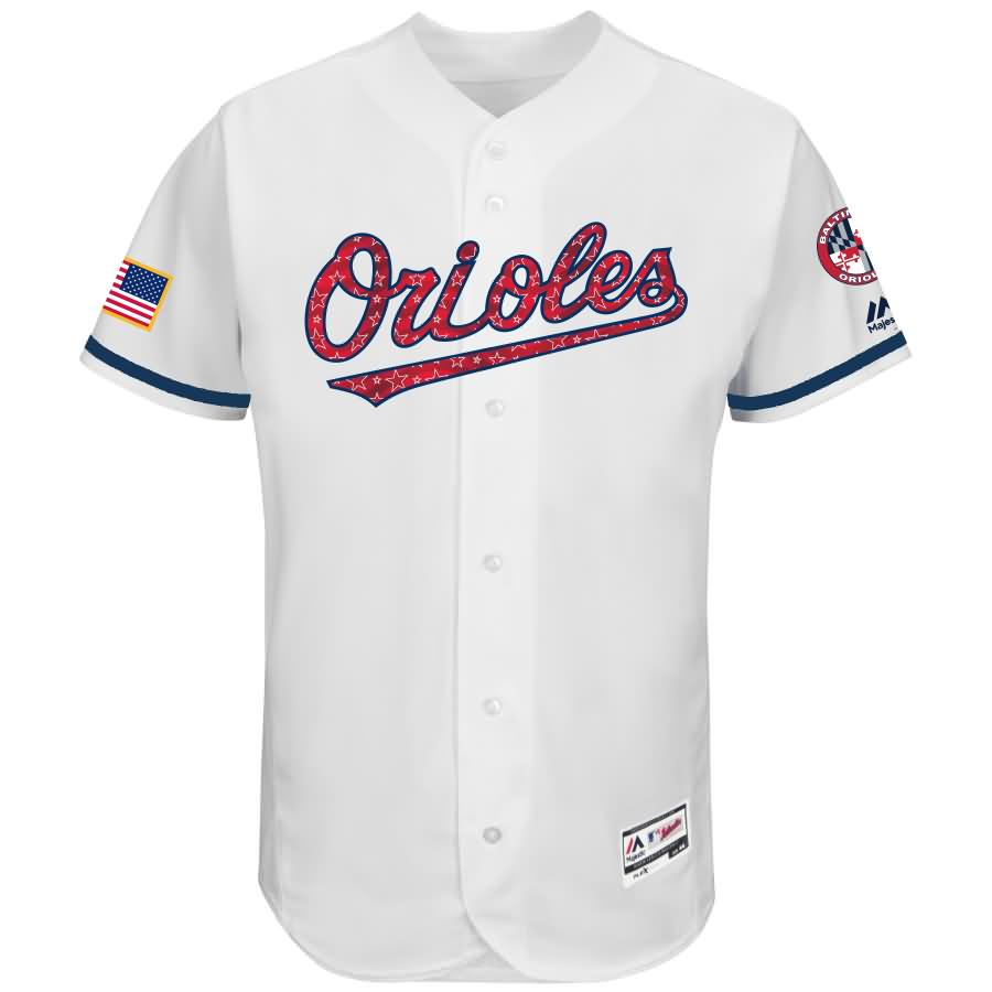 Baltimore Orioles Majestic 2017 Stars & Stripes Authentic Collection Flex Base Team Jersey - White