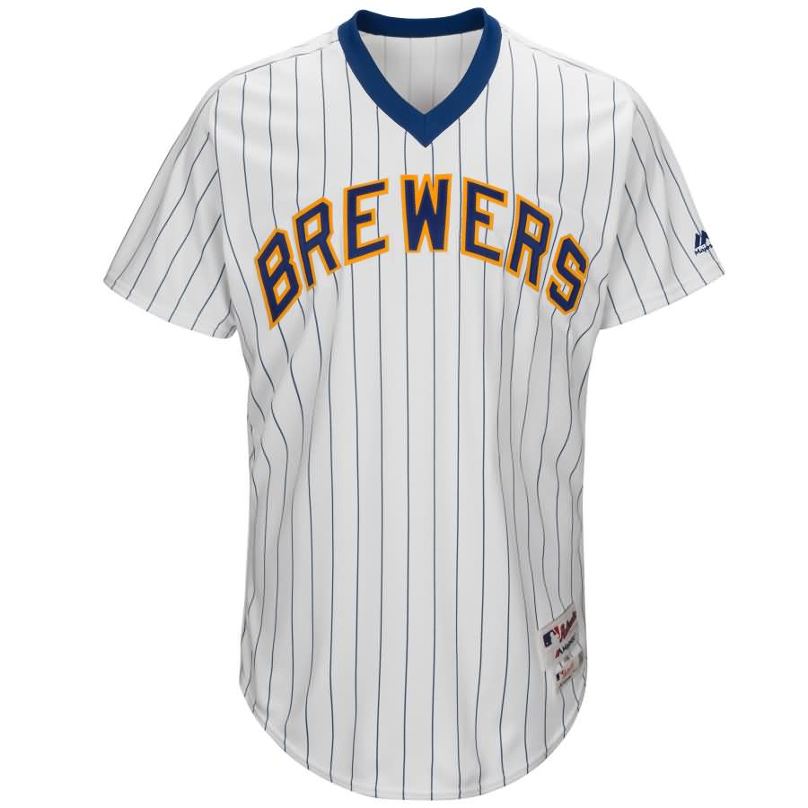 Milwaukee Brewers Majestic 1982 Turn Back the Clock Authentic Team Jersey - White