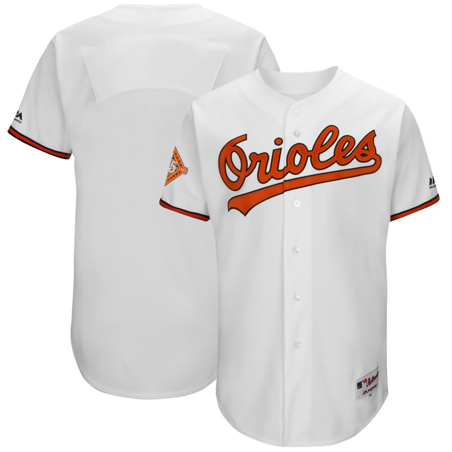 Baltimore Orioles Majestic 1992 Turn Back the Clock Authentic Team Jersey with 25th Anniversary Patch - White