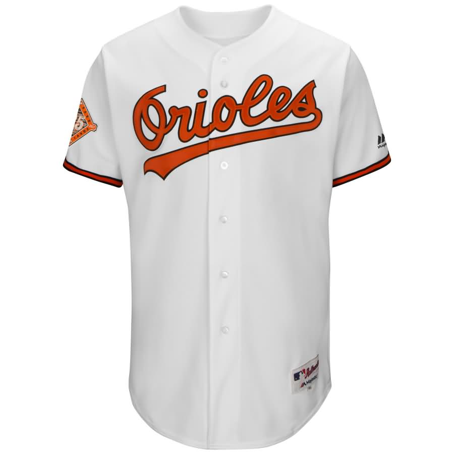 Baltimore Orioles Majestic 1992 Turn Back the Clock Authentic Team Jersey with 25th Anniversary Patch - White