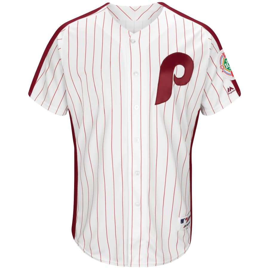 Philadelphia Phillies Majestic 1983 Turn Back the Clock Authentic Team Jersey - White