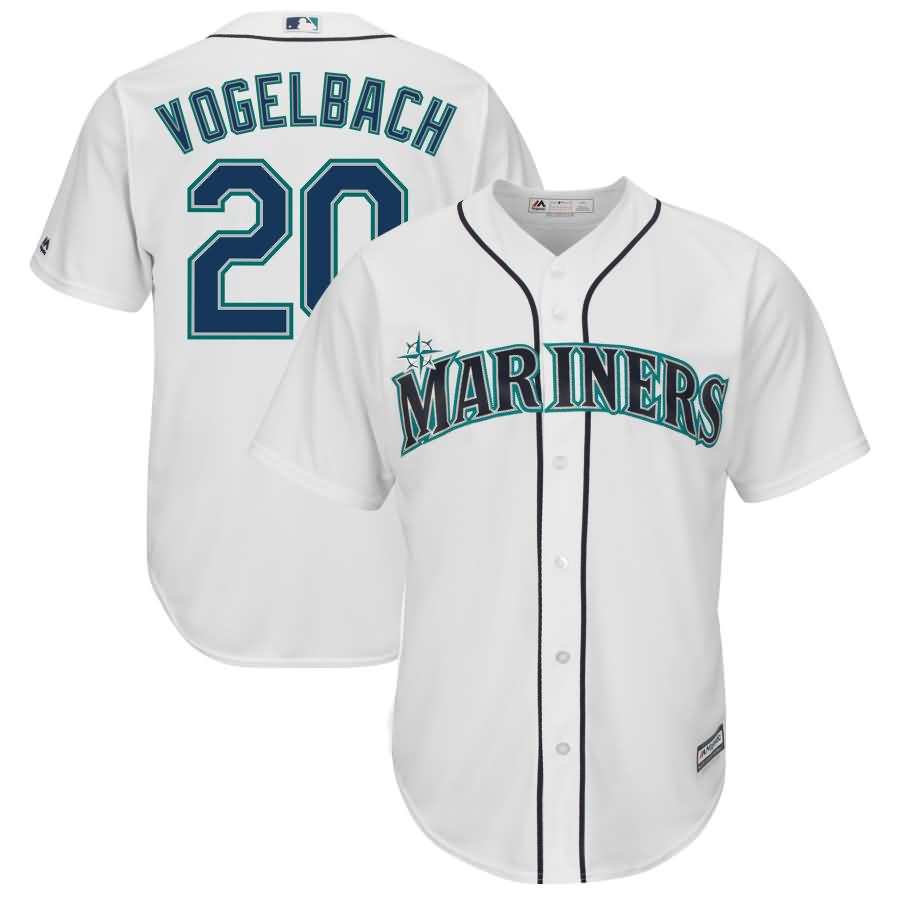 Dan Vogelbach Seattle Mariners Majestic Home Cool Base Replica Player Jersey - White