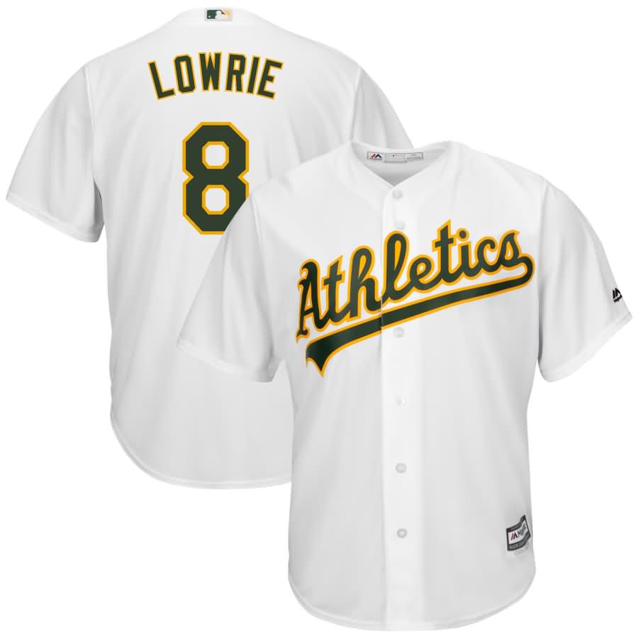 Jed Lowrie Oakland Athletics Majestic Home Cool Base Replica Player Jersey - White