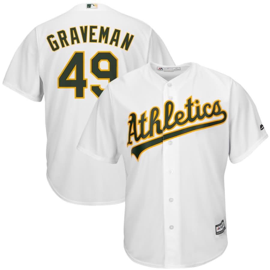 Kendall Graveman Oakland Athletics Majestic Home Cool Base Replica Player Jersey - White