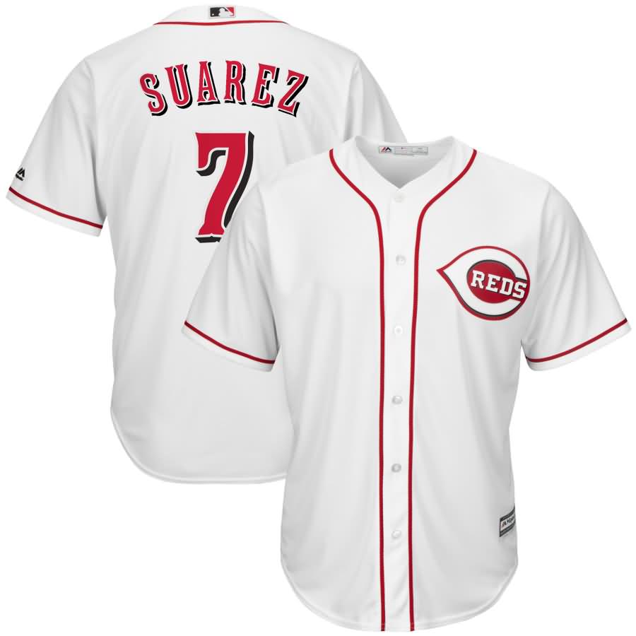 Eugenio Suarez Cincinnati Reds Majestic Cool Base Home Player Jersey - White