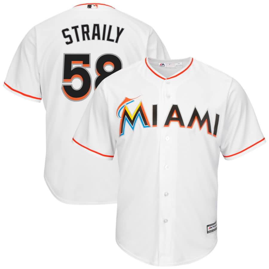 Dan Straily Miami Marlins Majestic Home Cool Base Jersey - White