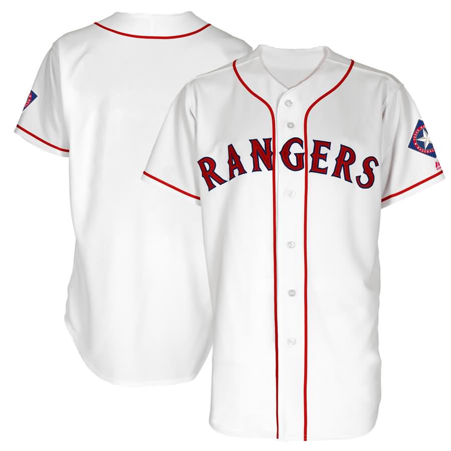 Men's Majestic White Texas Rangers 1999 Turn Back the Clock Authentic Jersey