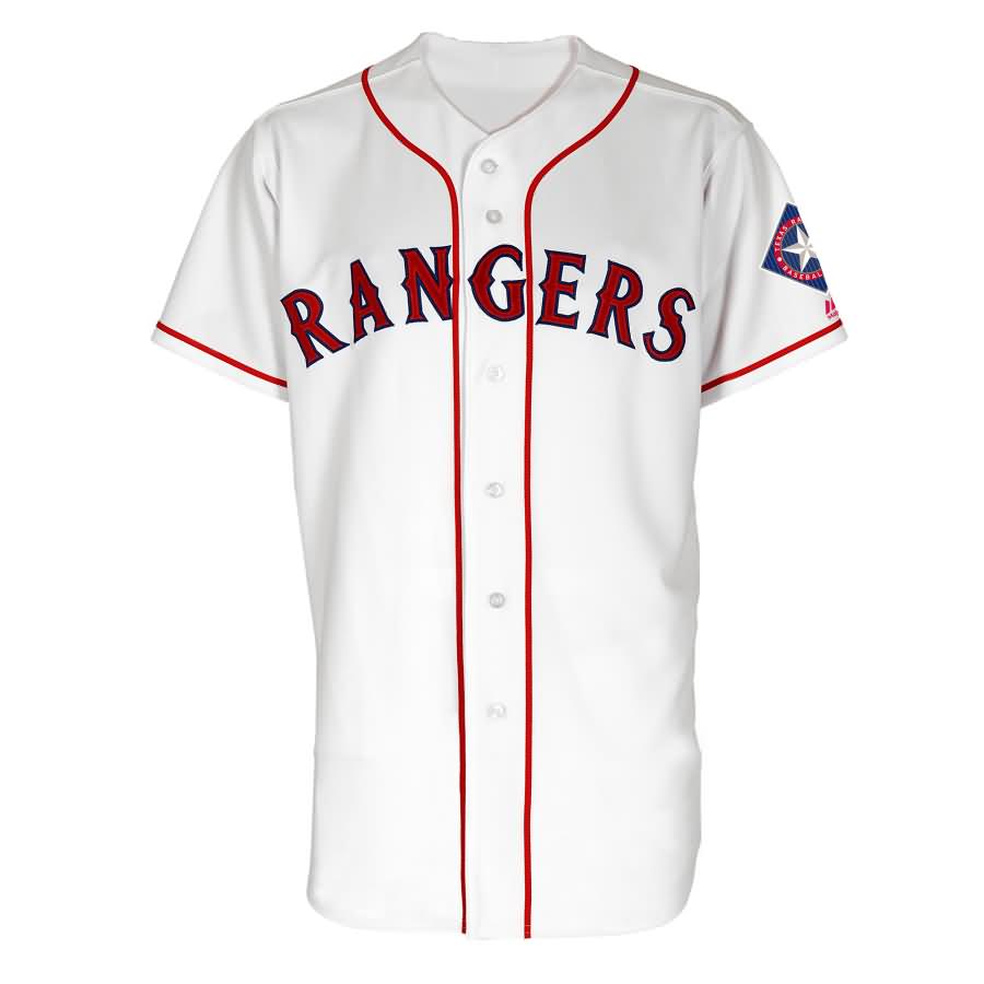 Men's Majestic White Texas Rangers 1999 Turn Back the Clock Authentic Jersey