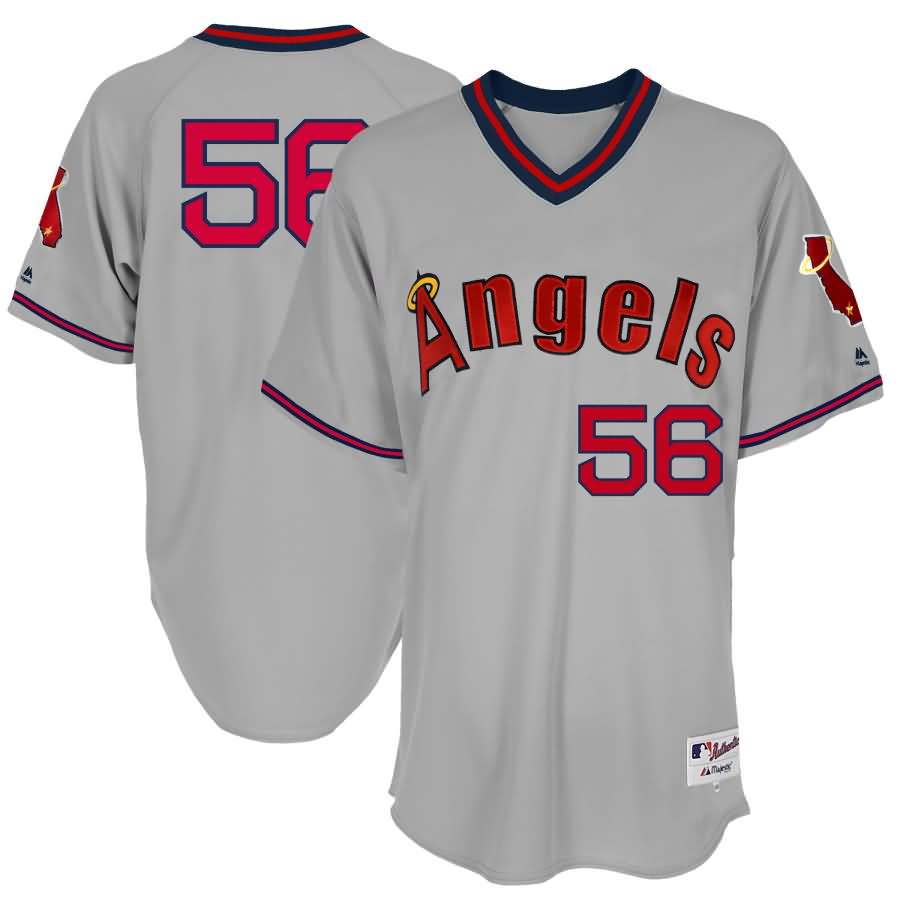 Kole Calhoun Los Angeles Angels Majestic 1977 Turn Back the Clock Authentic Player Jersey - Gray