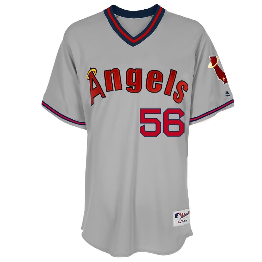 Kole Calhoun Los Angeles Angels Majestic 1977 Turn Back the Clock Authentic Player Jersey - Gray