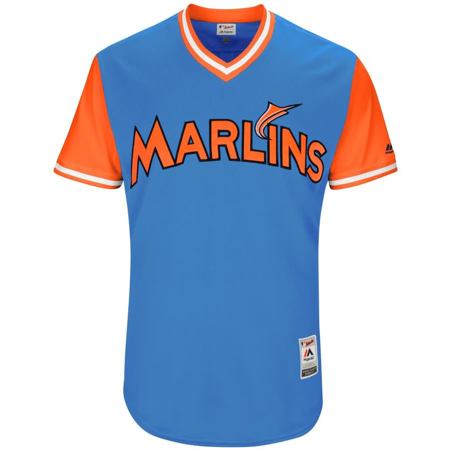 Miami Marlins Majestic 2017 Players Weekend Authentic Team Jersey - Royal