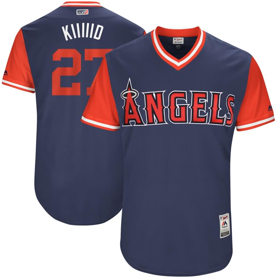 Mike Trout "Kiiiiid" Los Angeles Angels Majestic 2017 Little League World Series Authentic Players Weekend Classic Jersey - Navy/Red